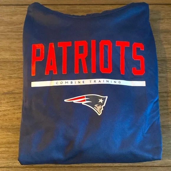 NWT [New Era] New England Patriots Navy Fleece NFL Pullover Hoodie Mens L or XXL - Picture 6 of 12